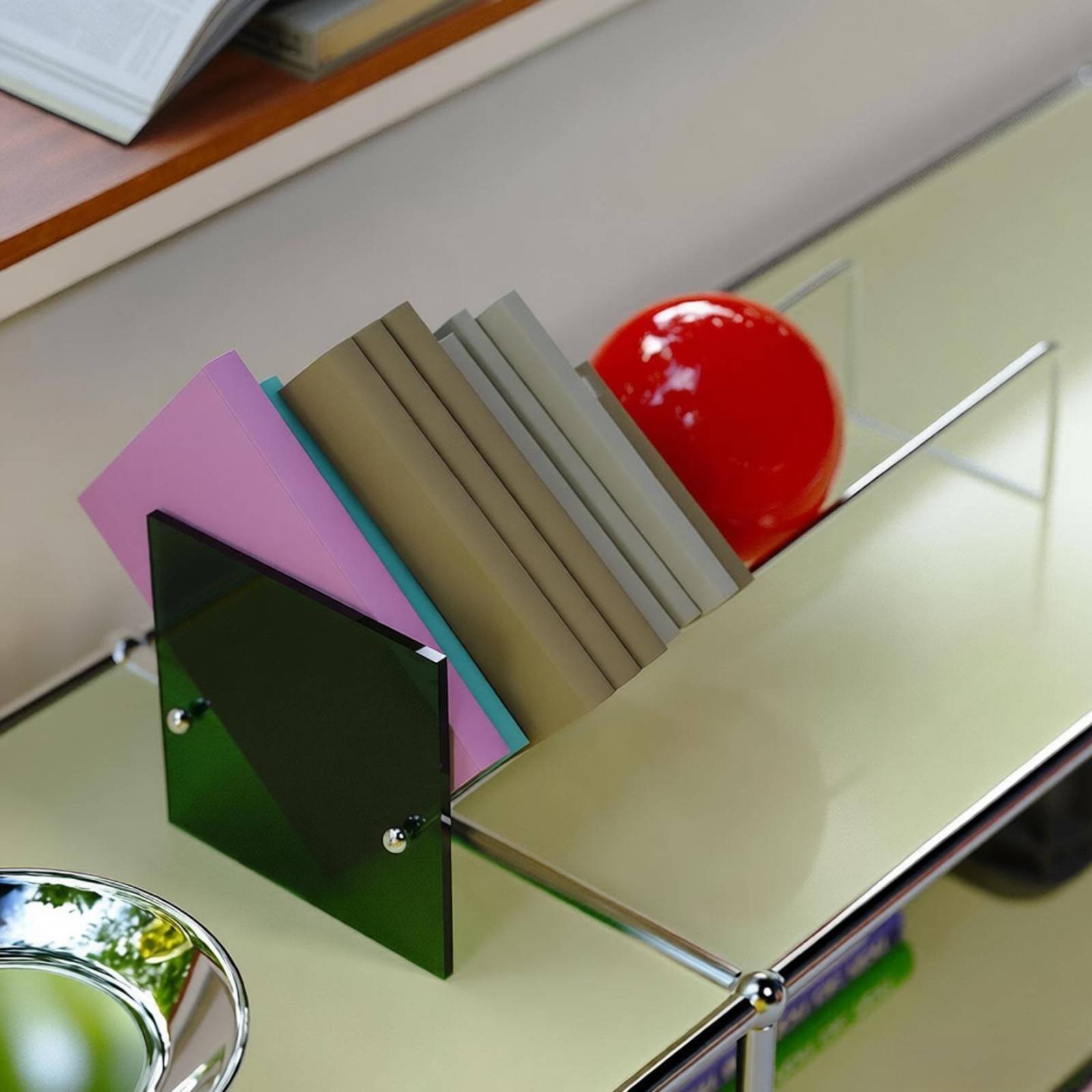 Aesthetic Bookend - Serre-livres en acrylique transparent avec base