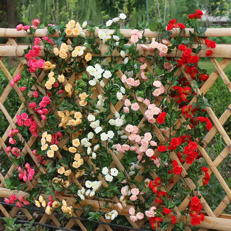 Home Decor Ai - Fleurs artificielles en soie, roses simulées,