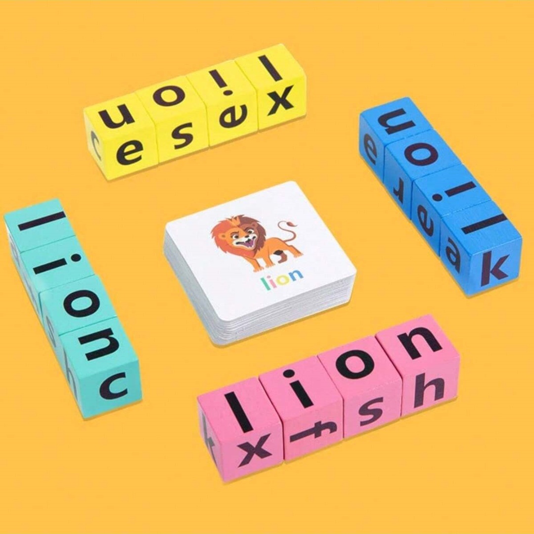 Wooden Letter Sign - Jeu de société d'orthographe de l'alphabet