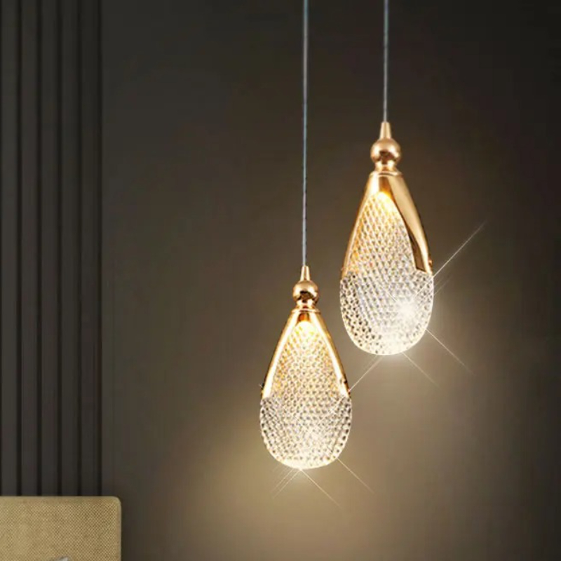 Hanging Moon Lamp - Luminaires suspendus LED dorés élégants et