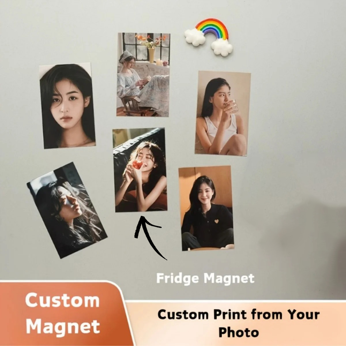 Home Decor Wall Stickers - Aimant de réfrigérateur personnalisé avec photo