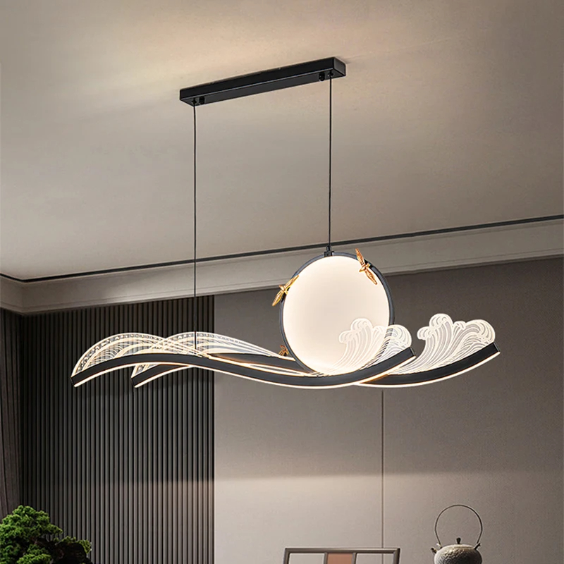 Hanging Moon Lamp - Plafonnier LED suspendu au design moderne,