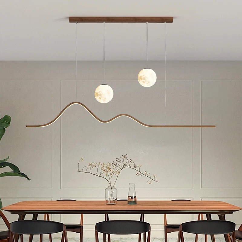 Hanging Moon Lamp - 2026 LED bois suspension pour salle