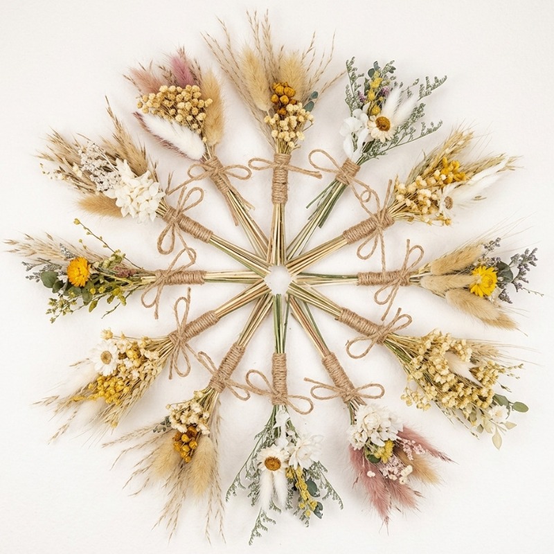 Dried Flower Bouquet - Mini Bouquet de Fleurs Séchées Naturelles