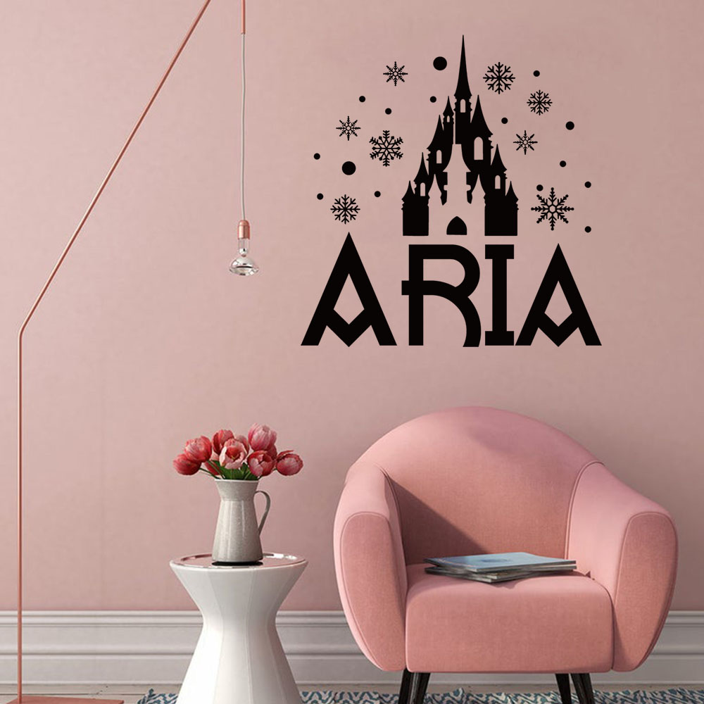 Home Decor Wall Stickers - Autocollants muraux personnalisés avec texte, château