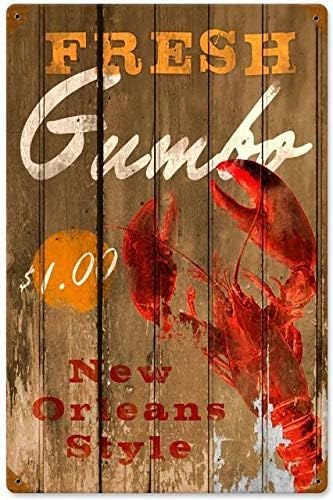 Home Decor New Orleans - Plaque en métal vintage chic, affiche