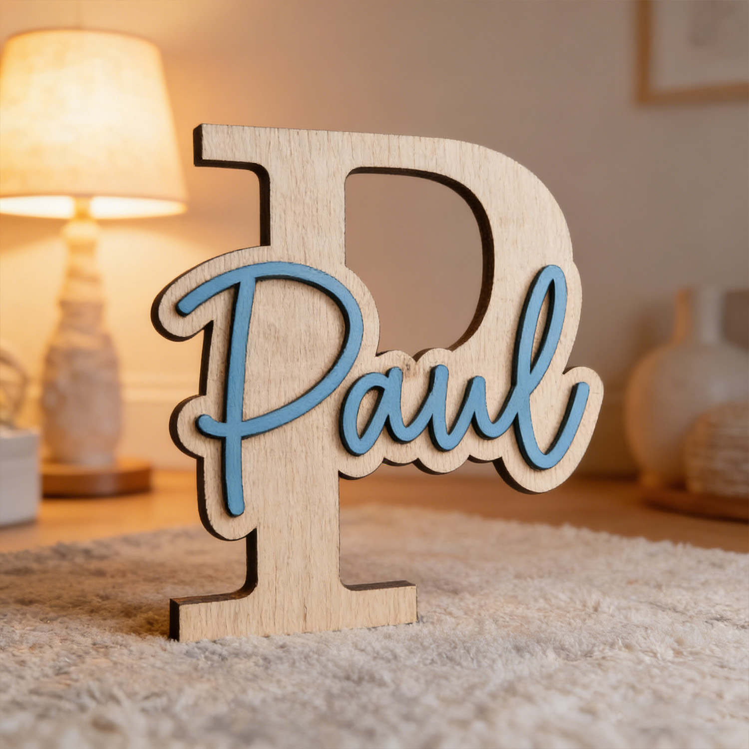 1 plaque de porte en bois pers - Wooden Letter Sign avis et prix