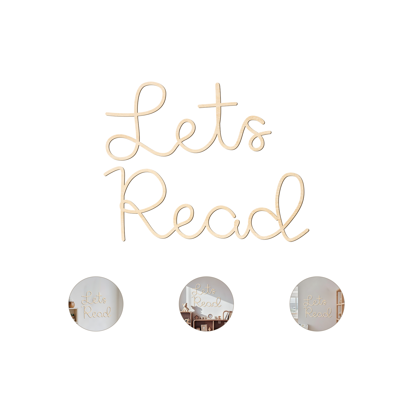 Let's Read Panneau mural en bo - Wooden Letter Sign avis et prix