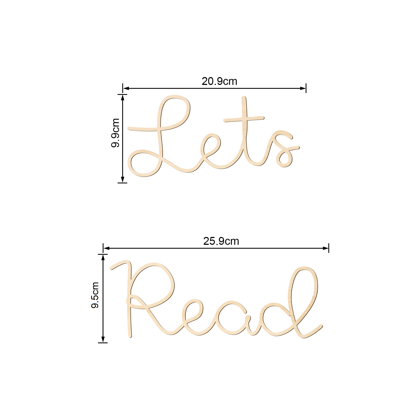 Let's Read Panneau mural en bo - Wooden Letter Sign avis et prix