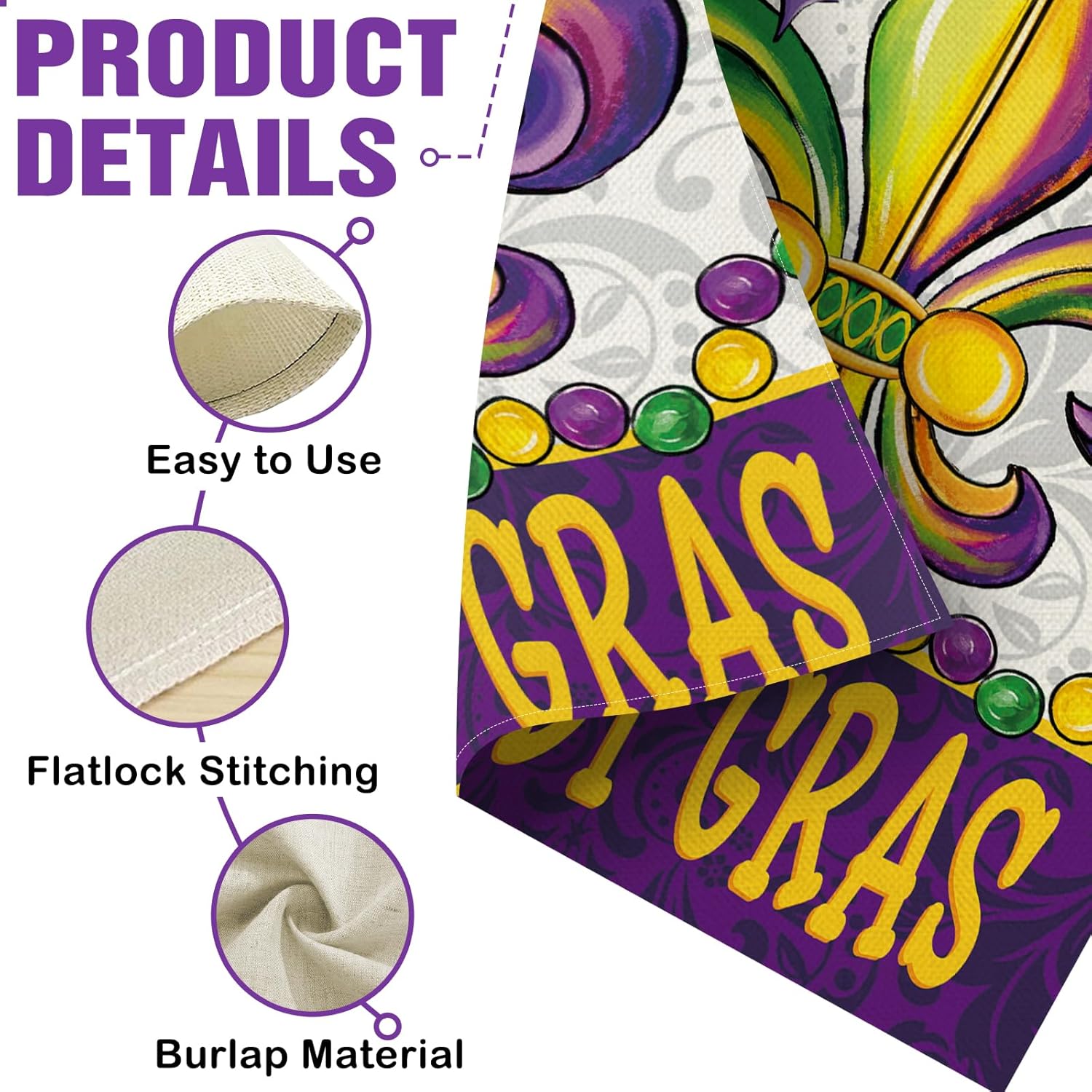 Dyrenson Happy Mardi Gras Fleu - Home Decor New Orleans avis et prix