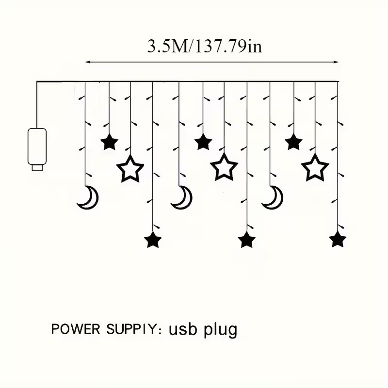 Guirlande lumineuse rideau éto - Hanging Moon Lamp avis et prix