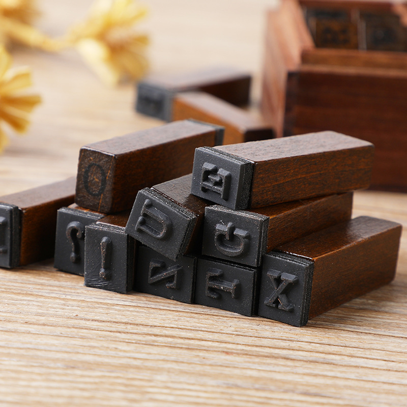 28 tampons alphabet par boîte, - Wooden Letter Sign avis et prix