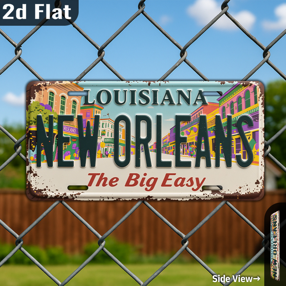 Panneau d'art mural en métal V - Home Decor New Orleans avis et prix