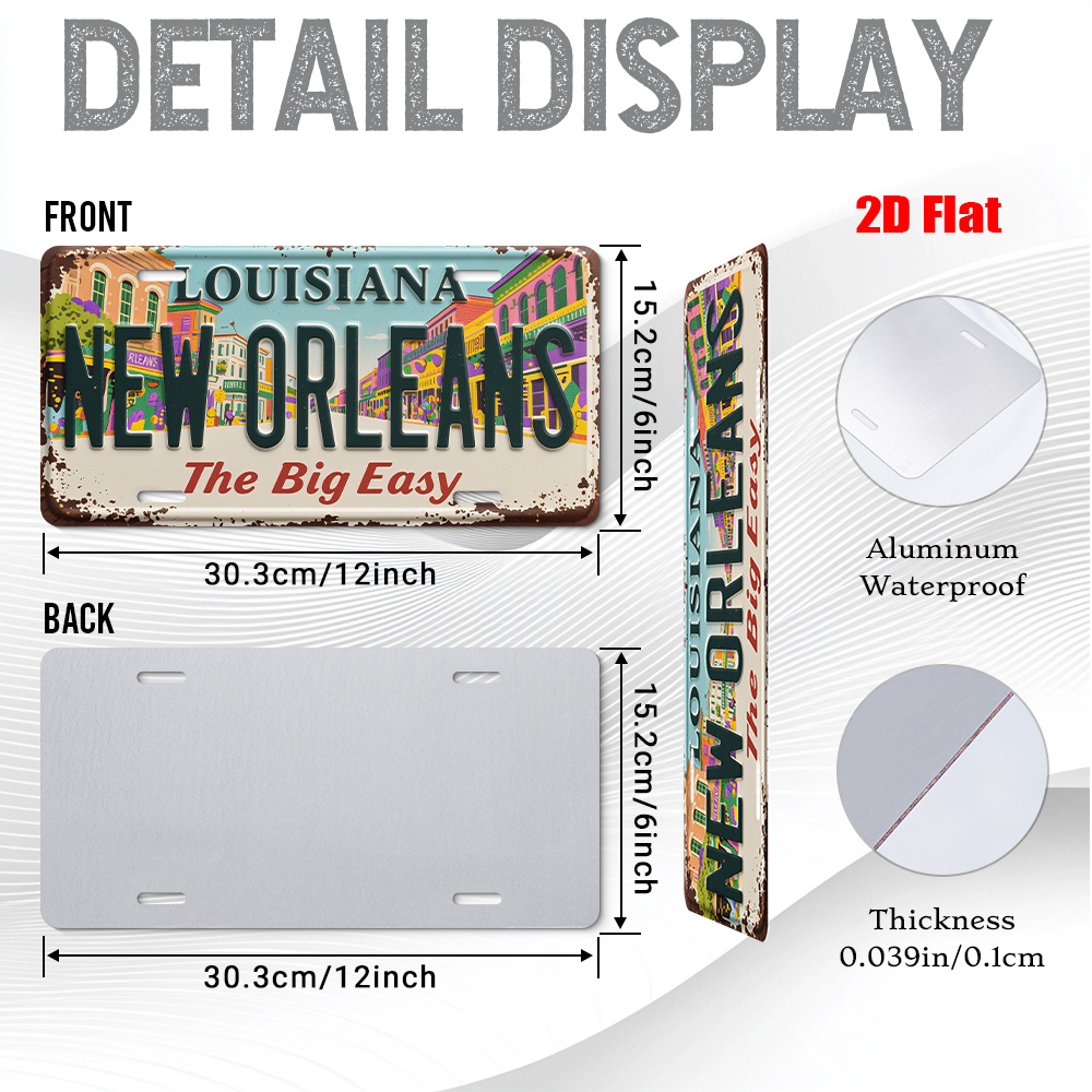 Panneau d'art mural en métal V - Home Decor New Orleans avis et prix