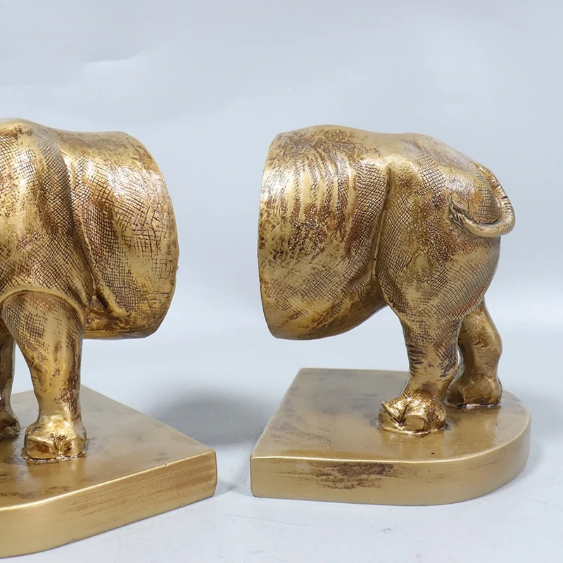 Statue de rhinocéros dorée rét - Aesthetic Bookend avis et prix