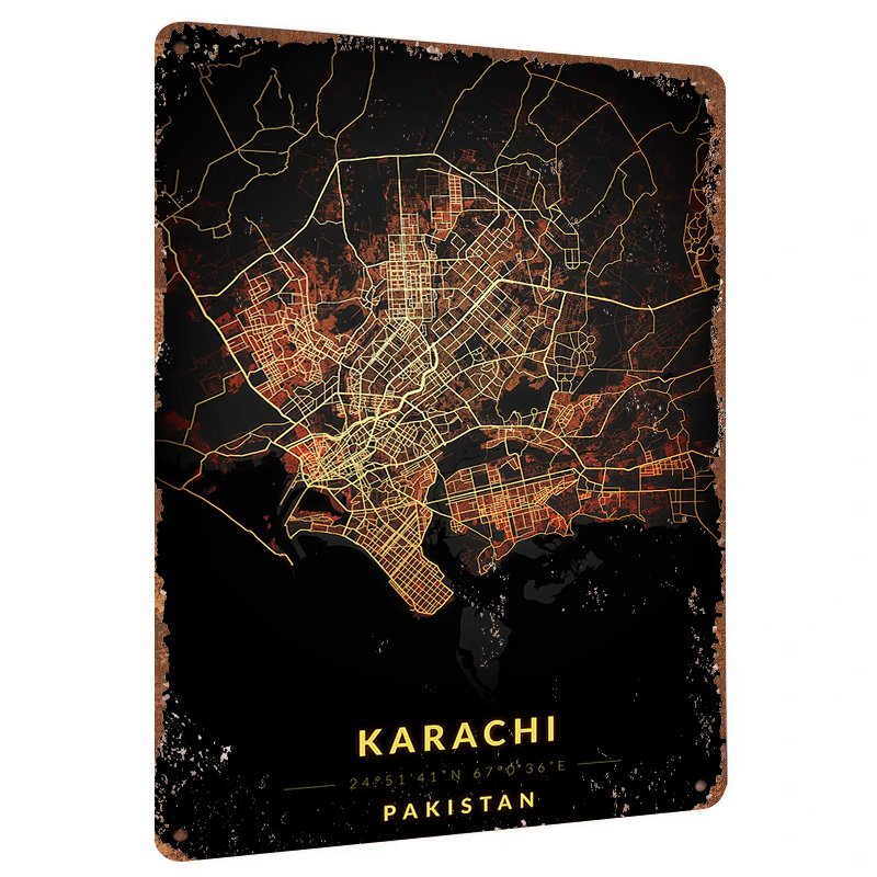 Karachi Pakistan carte de vill - Home Decor Karachi avis et prix